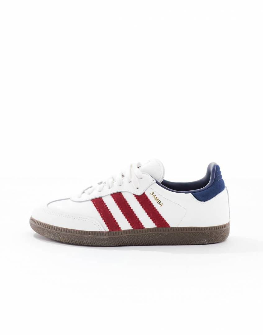 Adidas Samba Victory Red Blue Night Indigo Men Leather Quality