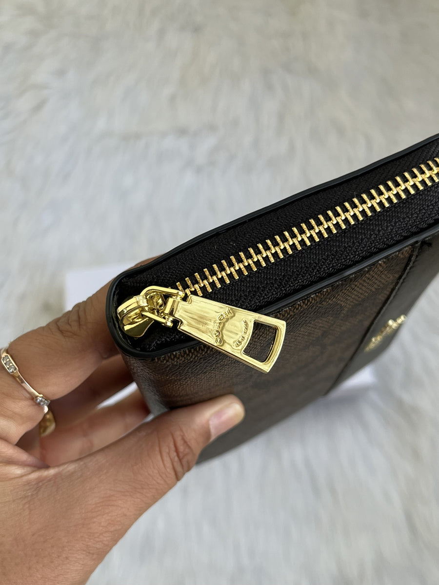 Coach_91_Long_Coffee_Zippy_Wallet_With_OriginalBox