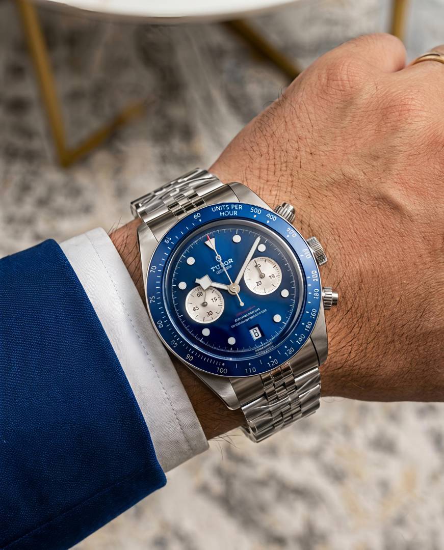 Tudor Black Bay Chrono silver blue