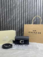 Coach Tabby 12 Mini Black Silver Crossbody With OriginalBox DustCover CarryBag