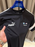Pum_BMW Logo Round Neck T shirt Black
