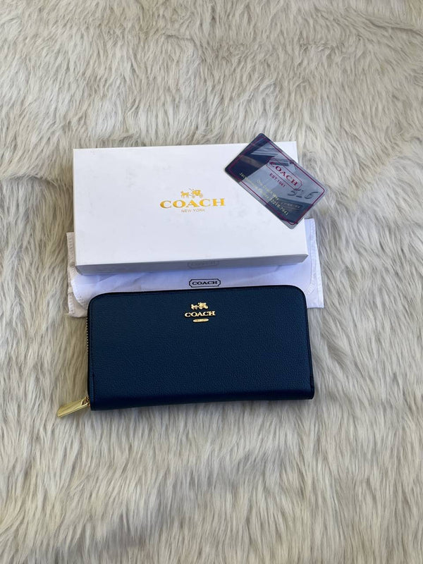 Coach_121_Blue_Long_Zippy_Wallet_With_OriginalBox_DustCover