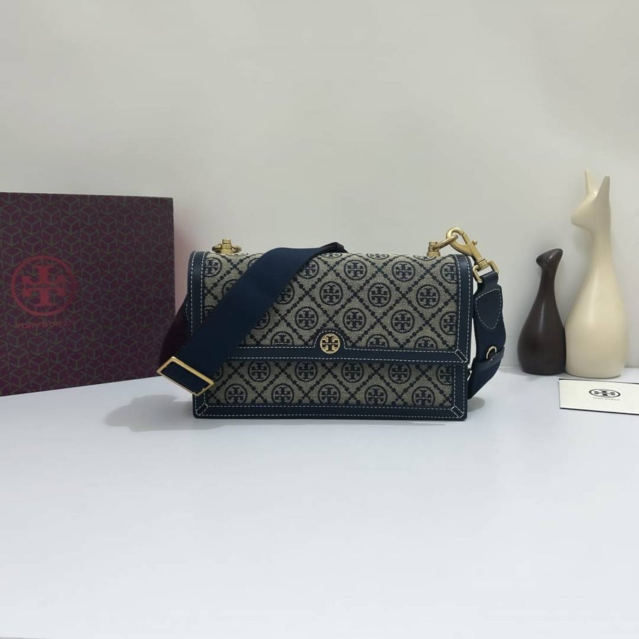 Tori Burch_T_Monogram_Jacquard_Highend_ShoulderBag_With_OriginalPacking