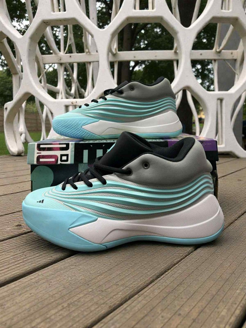 Adidas Dame X Older Kids (GS)Flash AquaCore BlackGrey331 (4)