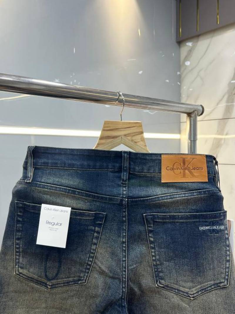 Ck calvi Klei Green Shade Straight Fit Premium Imported Stretchable Lycra Fabric Denim with Embroidered Logo 3683