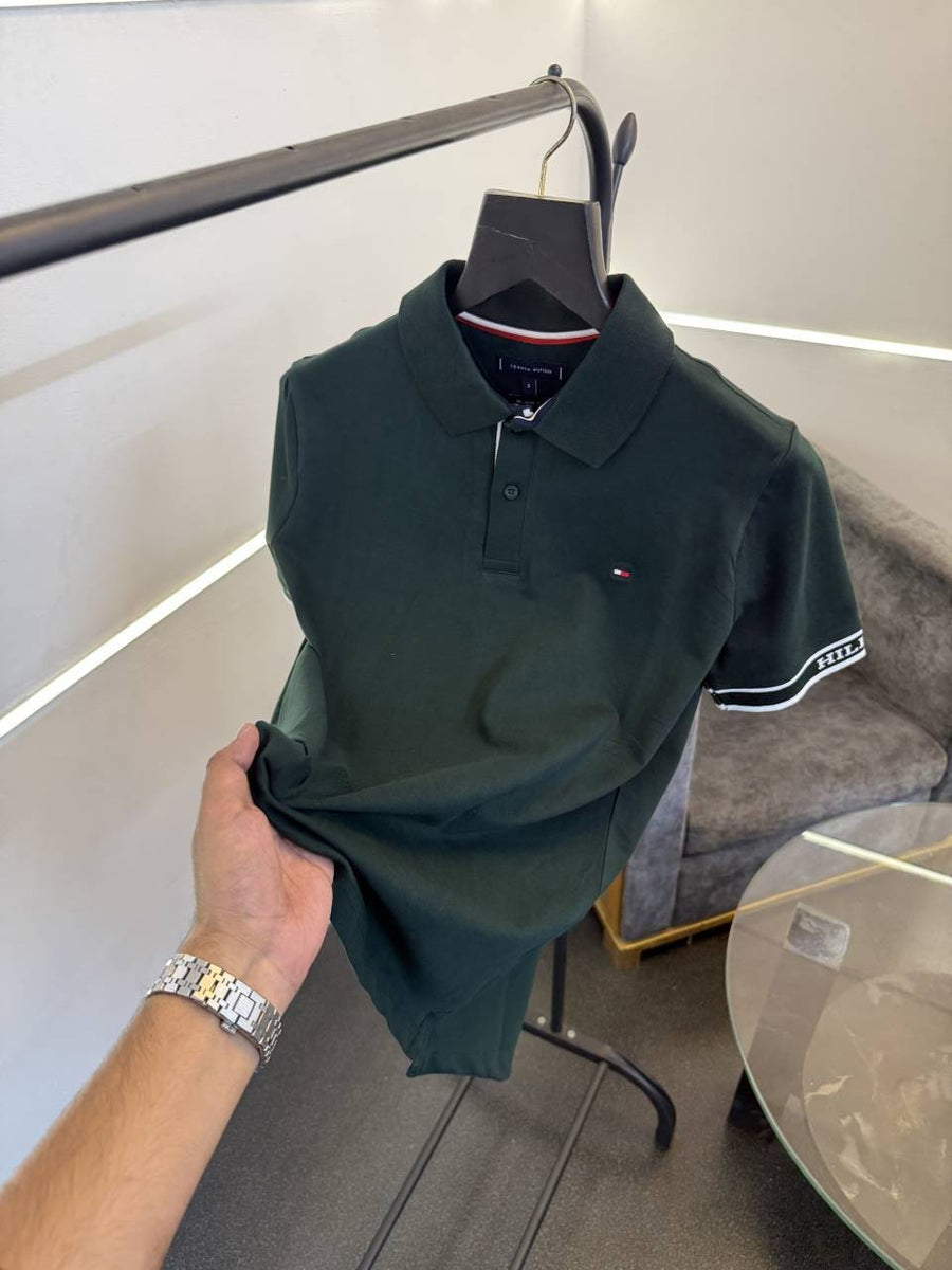 Tommy hilfigar imported polo tshirt bottle green