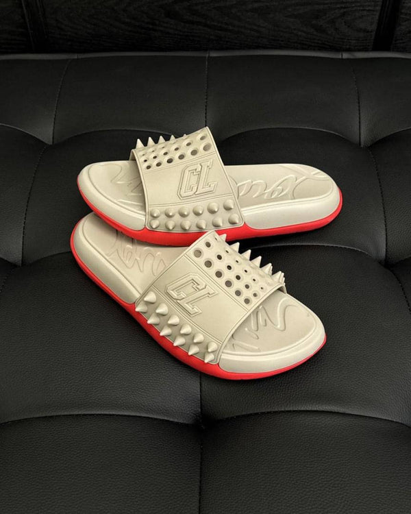 Christian louboutii.n take it easy slides bbeige