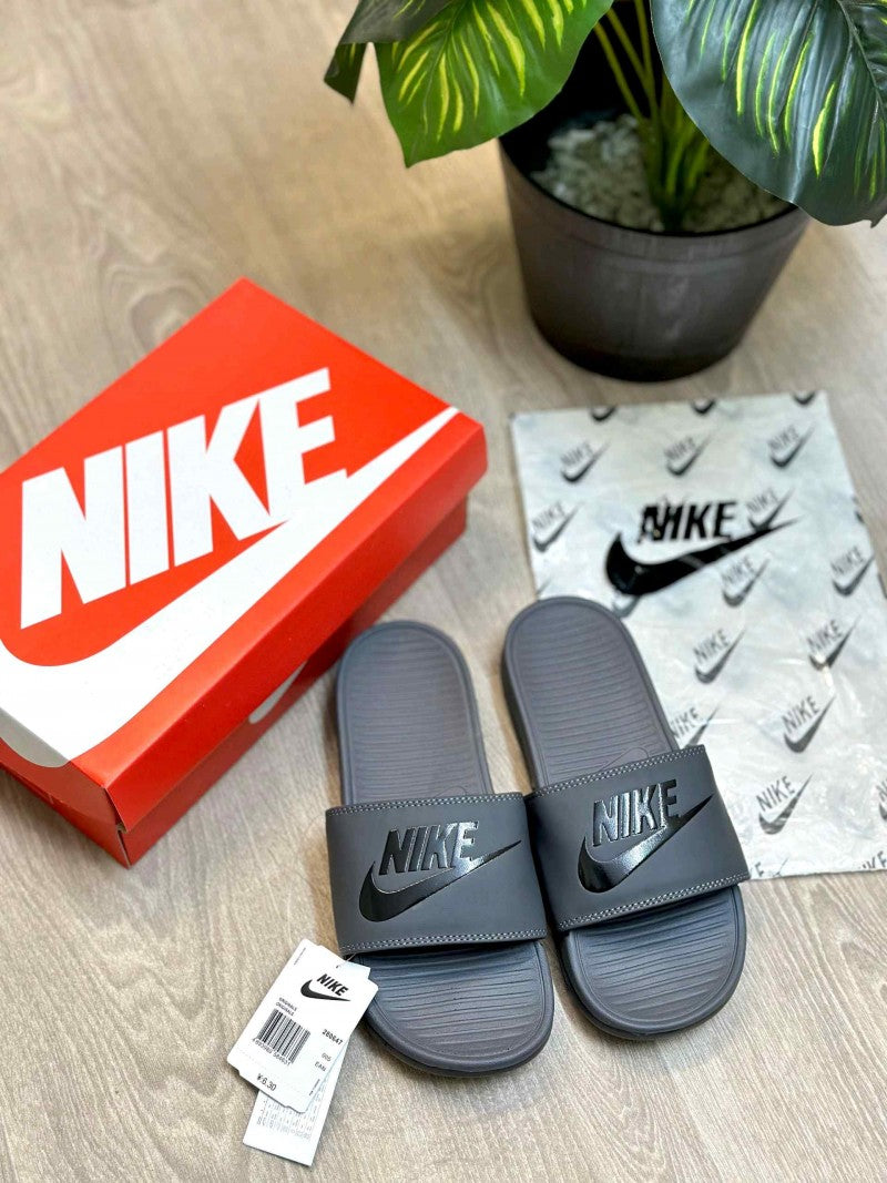 Nike Ultra Comfort Soft Cusion Grey Black Flip Flop