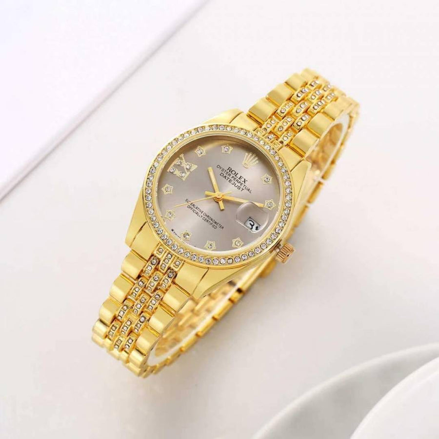 Rolex Oyester Perpetual Date Just Gold-Grey