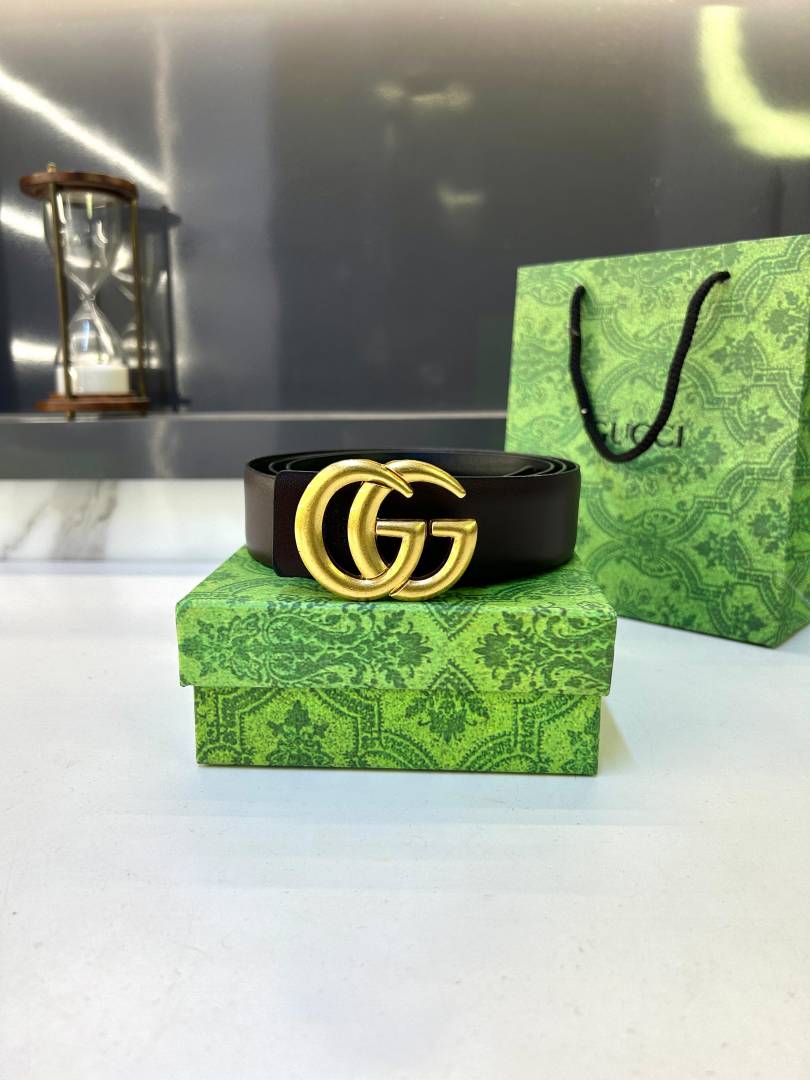 Gucci Gold Brown Belt Fa 750