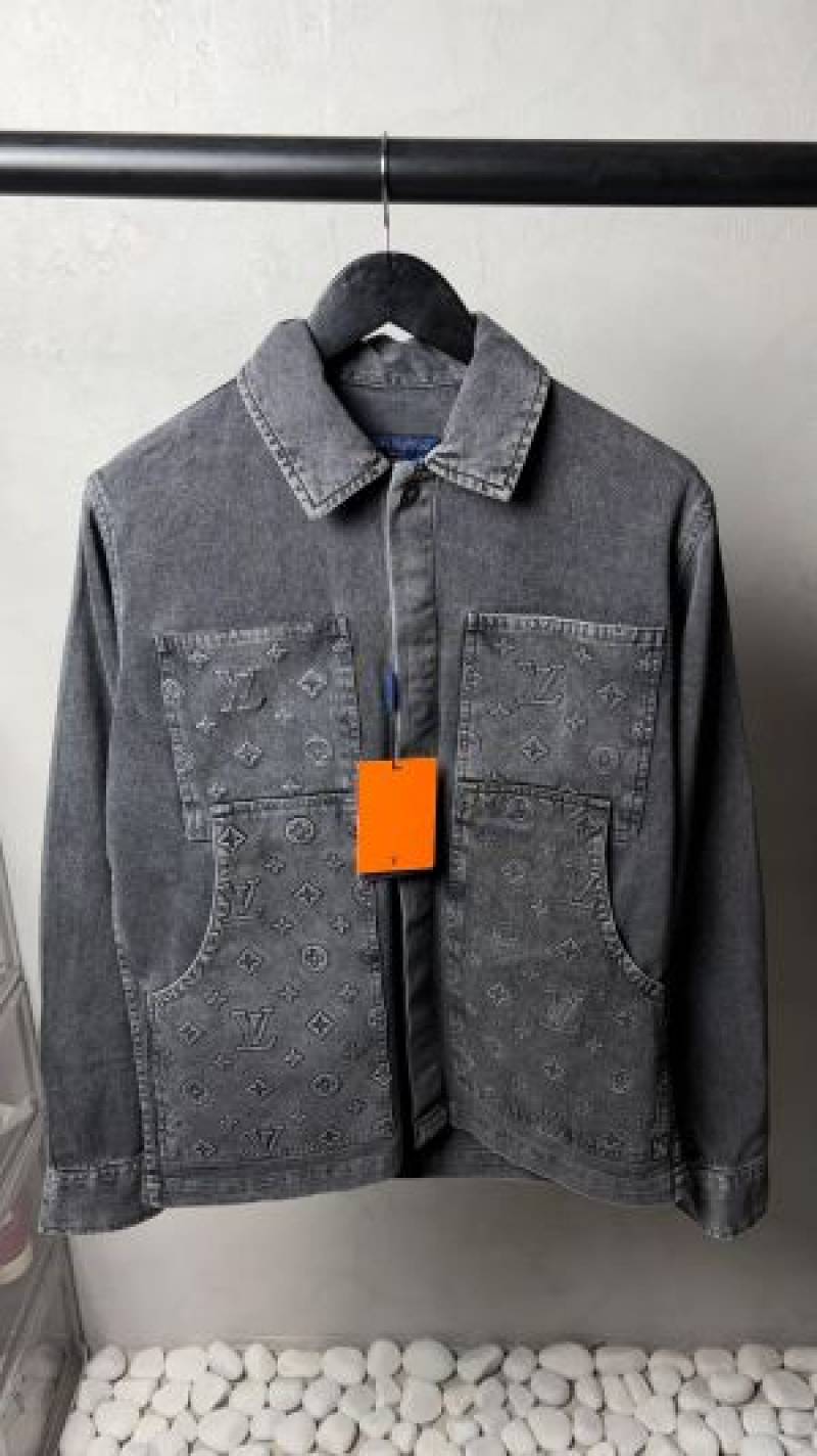 Louis_ Vuitton Monogram Premium Utility Denim Overshirt 1387 Sale VS1000