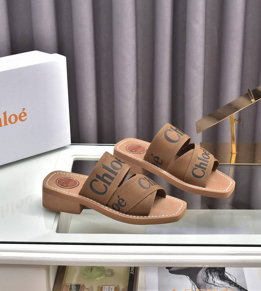 Chloe Woody Heeled Mules With Original Box & Dust Cover