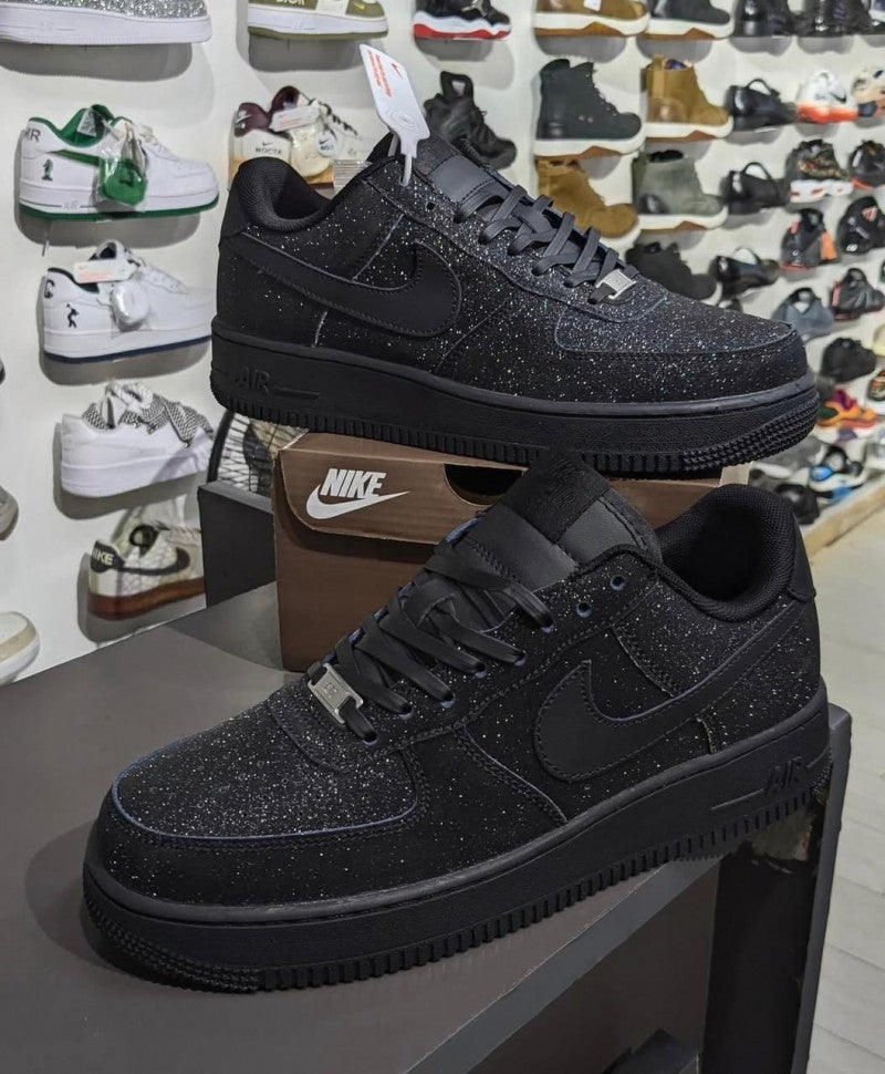 Nike Airforce 1 All Black Glitter