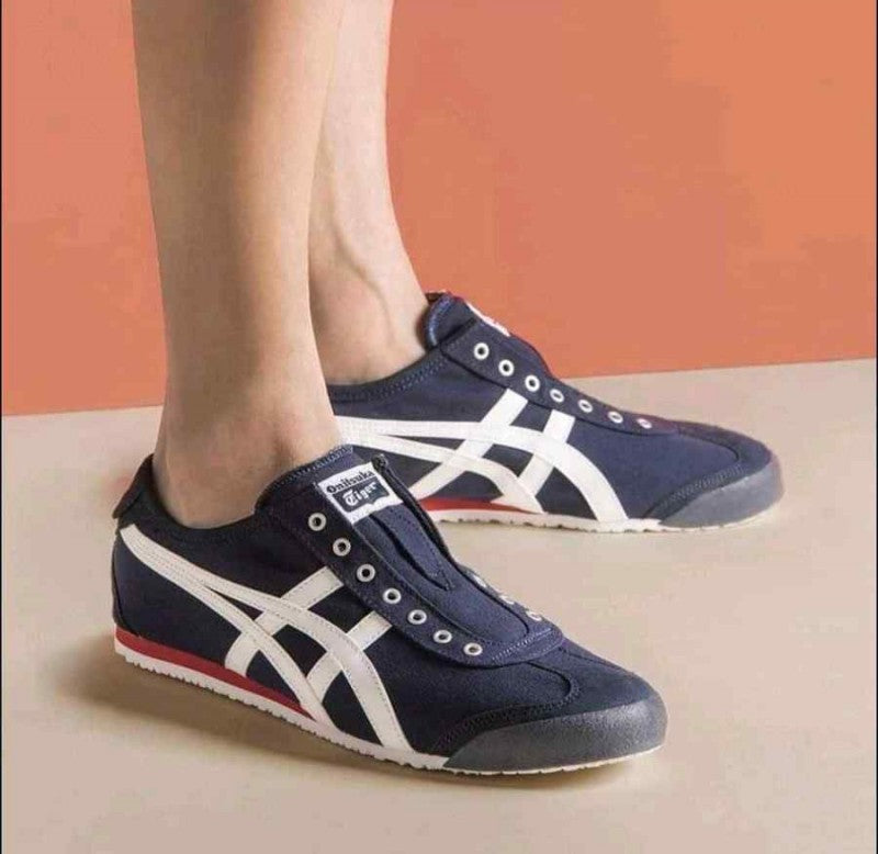 Onitsuka tigerr Mexico 66 Slip-On Navy Of White Red
