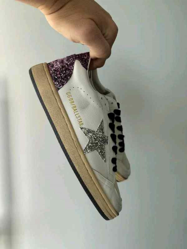 Golden Goose Ball Star White Purple Silver