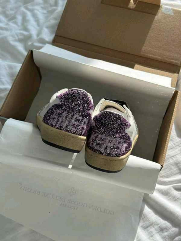 Golden Goose Ball Star White Purple Silver
