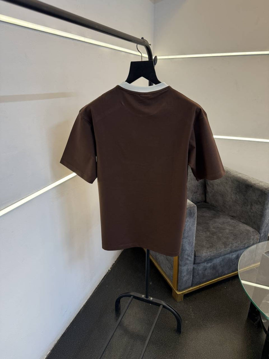 Adidas drop shoulder imported round neck tshirt brown