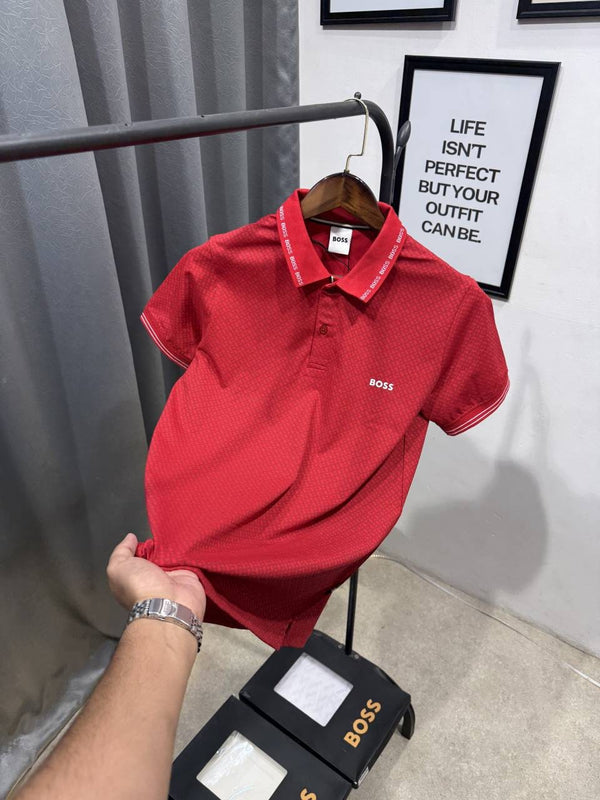 Hugo bos monogram imported box pack tshirt red
