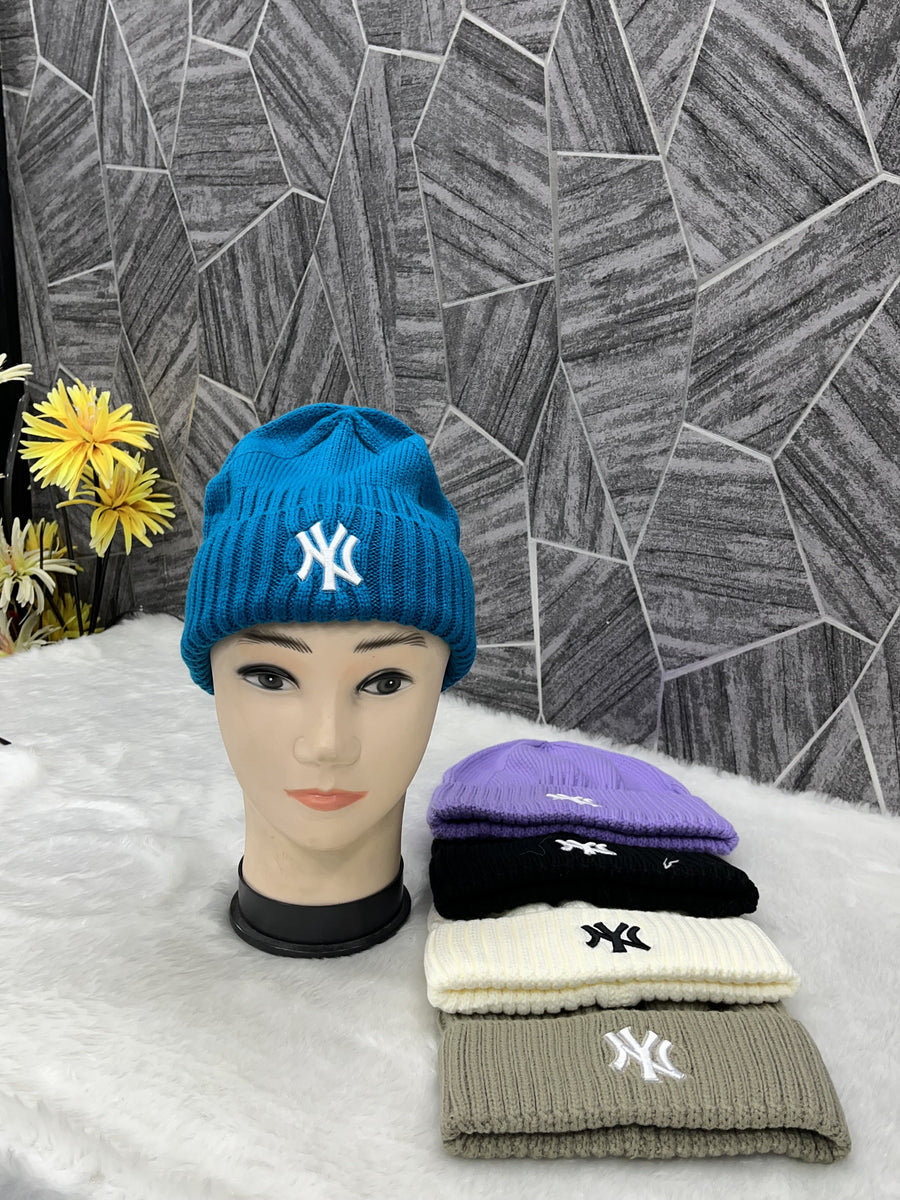 New York Yankees Winter Beanie Cap (Iceberg) With Safety Box
