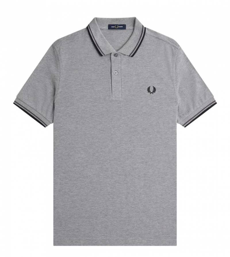 FRED PERRY IMPORTED STORE ARTICLEx POLO T-SHIRT GREY