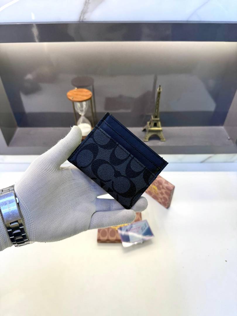 Coach Full Black Card Holder Fa 512