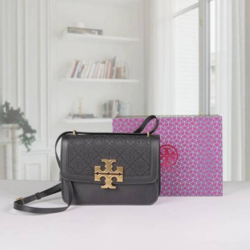 Tory1133 Burch Eleanor Premium Quality Shoulder Bag With OG Magnetic Box & Dust Bag (Denim Black - 1133)