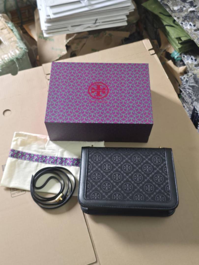 Tory1133 Burch Eleanor Premium Quality Shoulder Bag With OG Magnetic Box & Dust Bag (Denim Black - 1133)