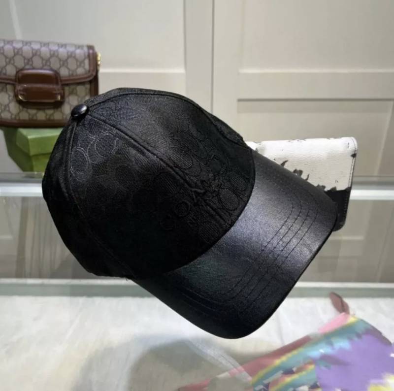 Coach_new_york_Monogram_Black_Logo_Premium_Unisex_Cap_With_Safety_Box