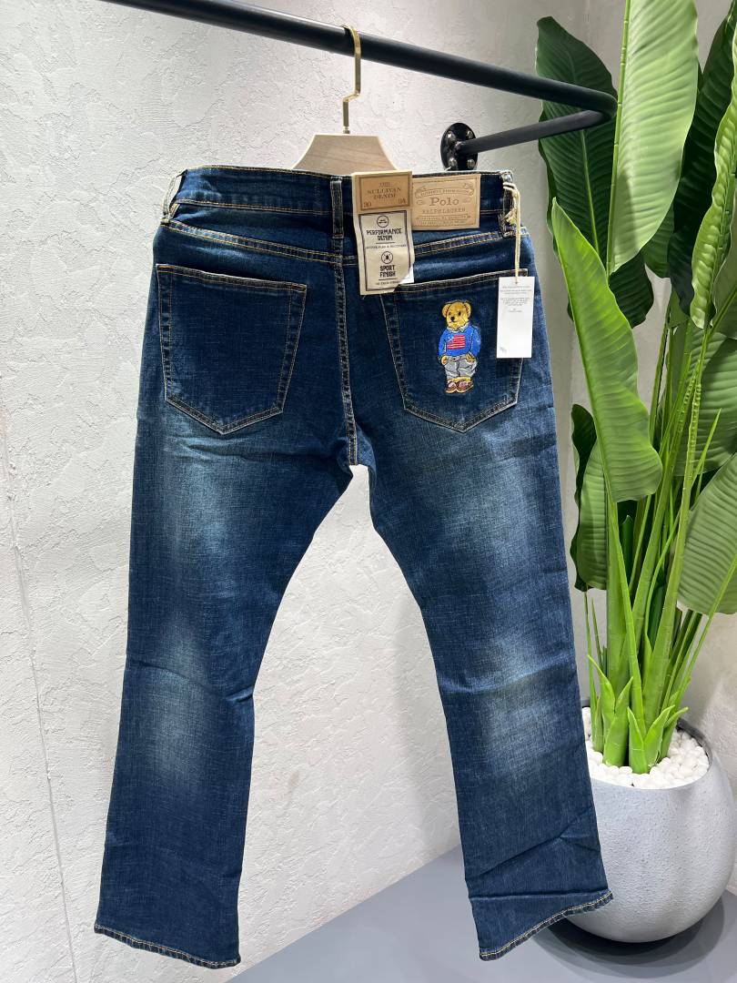 Ralph Lauren Bootcut Premium Imported Fabric Denim With Back Pocket Embroidered Work Logo 4583