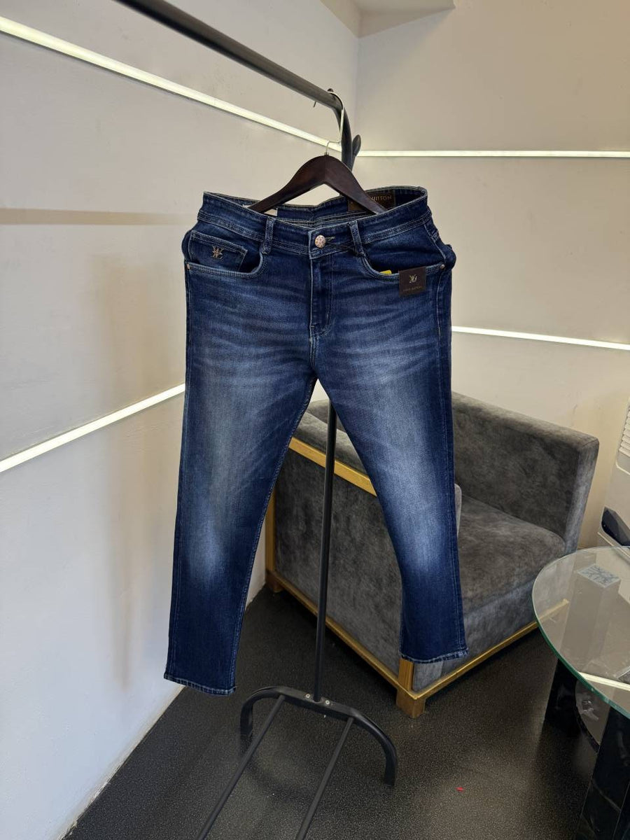 Louis Vuitton blue straight with imported denim with brand buttons
