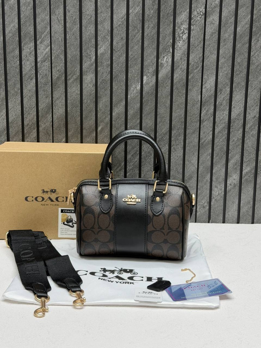 Coach Rowan Mini Coffee Black With OriginalBox DustCover