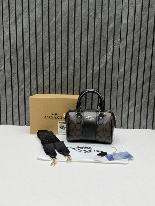 Coach Rowan Mini Coffee Black With OriginalBox DustCover
