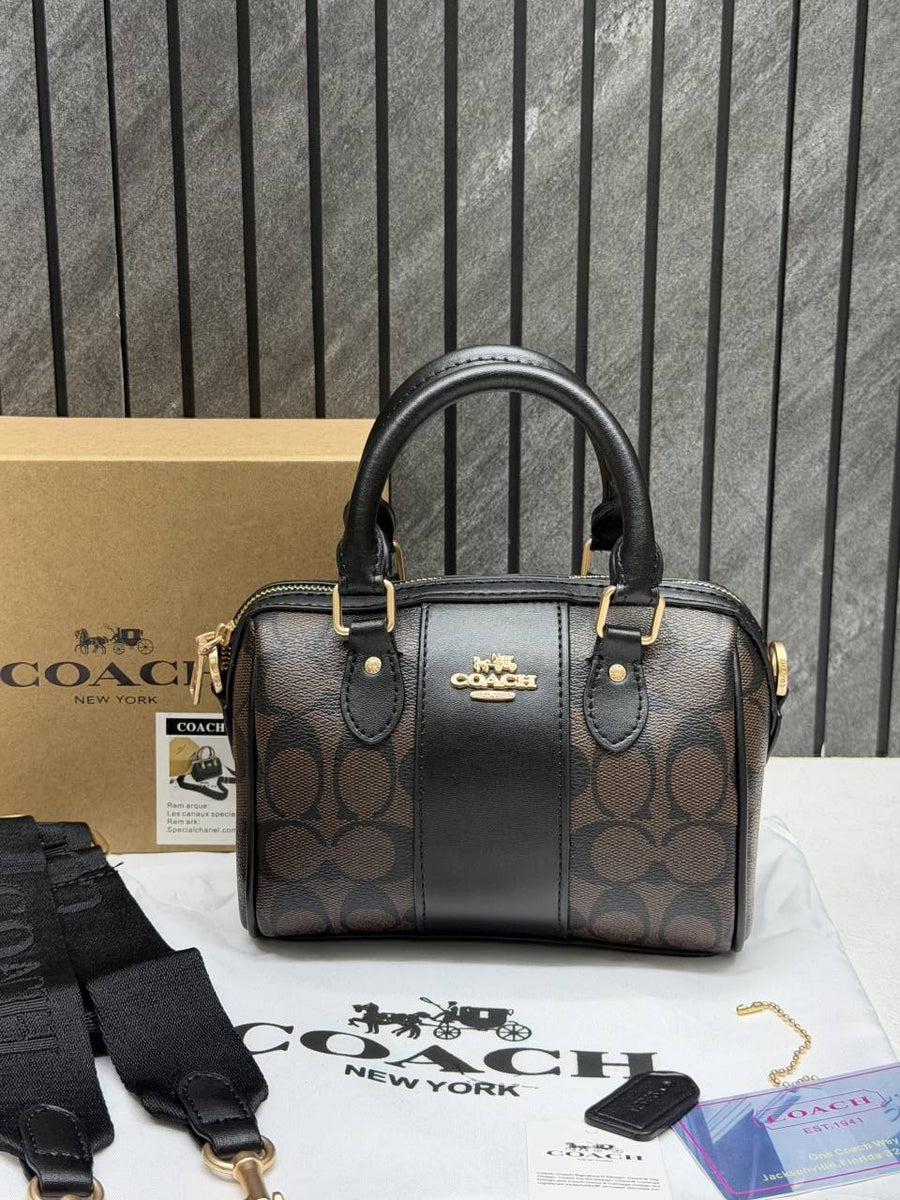 Coach Rowan Mini Coffee Black With OriginalBox DustCover
