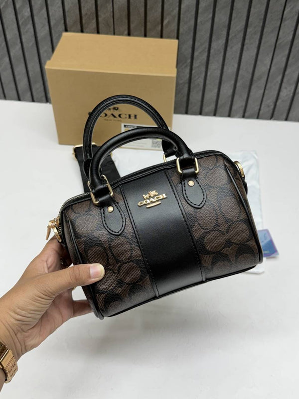 Coach Rowan Mini Coffee Black With OriginalBox DustCover