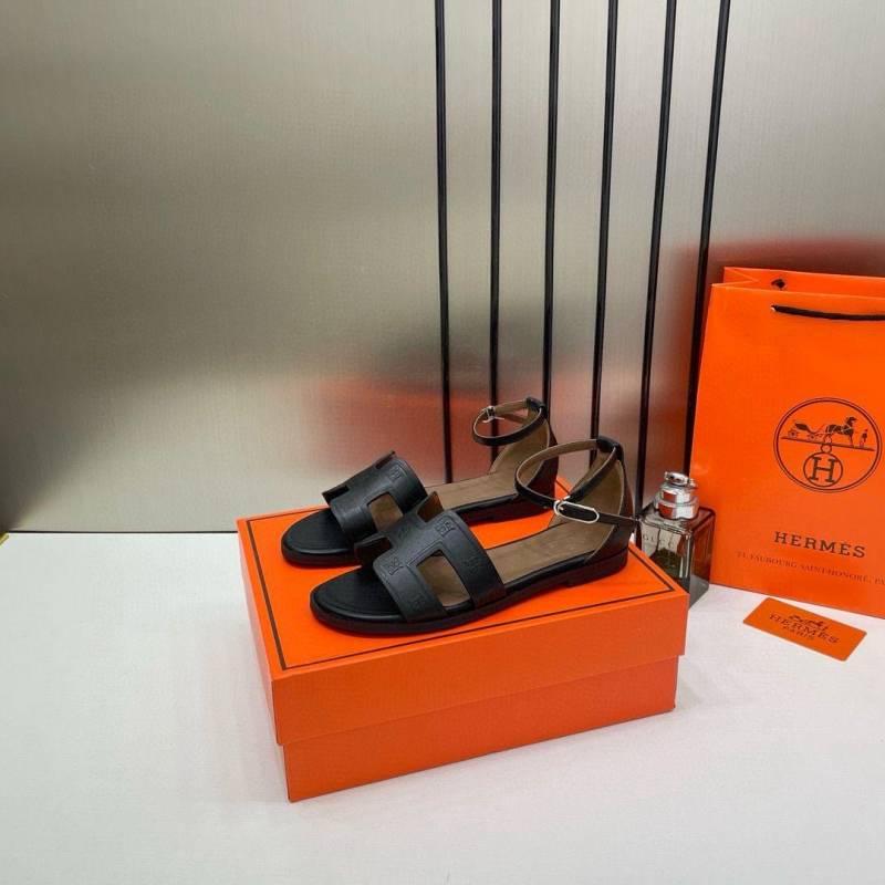 Hermes Santorini H Embossed Sandals For Women With Original Box And Carry Bag