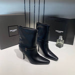 Ysl_Saint_Laurent_Niki_Leather_High_Heeled_Ankle_Boots_With_The_YSL_Logo_With_OG_Box_Dust_Cover_&_Carry_Bag_B2_Black