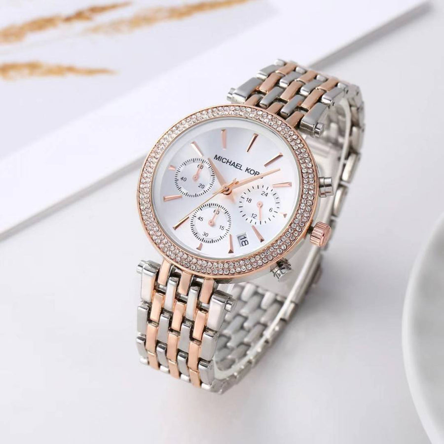 Michael Kors Darci Chronograph 2Ton-Copper-White