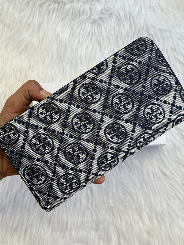 Tori Burch_69_Blue_Single_Zippy_Wallet_WithOriginalBox