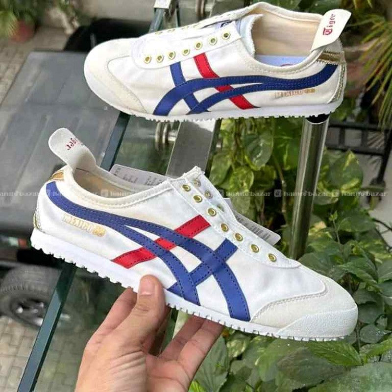 Onitsuka Tiger MEXICO 66 SLIP ON WHITE BLUE GOLD 1035