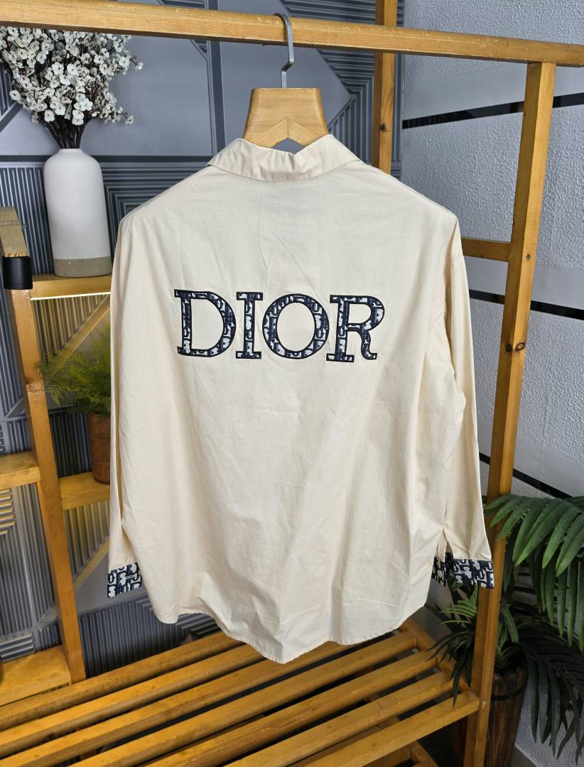 Dio Back Print Shirt Cream S110-CR