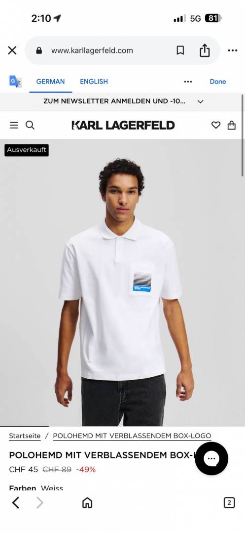 Karl_Legarfield Chest Pocket Polo White