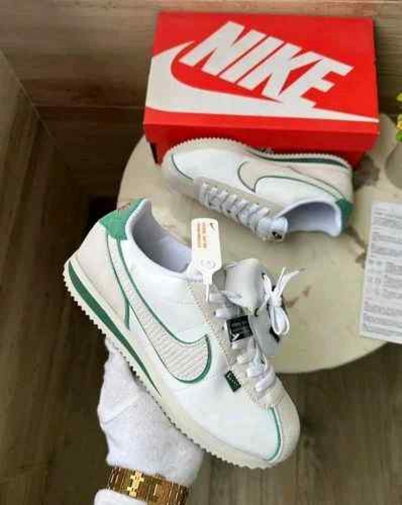 Nike Cortez White Green Suede