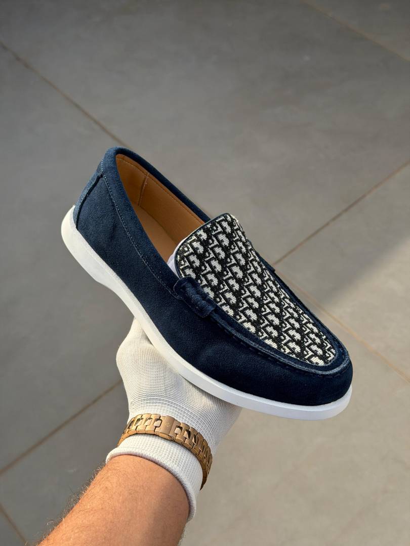 Dioorr Premium Suede Loafer 1350 Navy