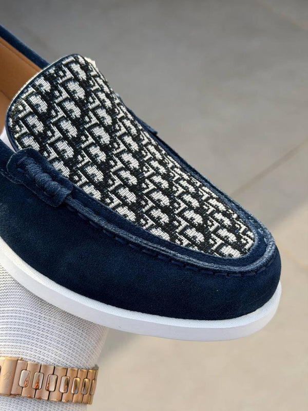 Dioorr Premium Suede Loafer 1350 Navy