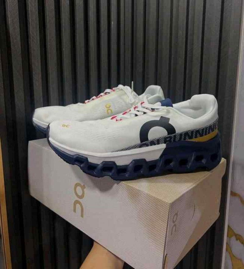 On running cloudmonster 2 white midnight navy 2705