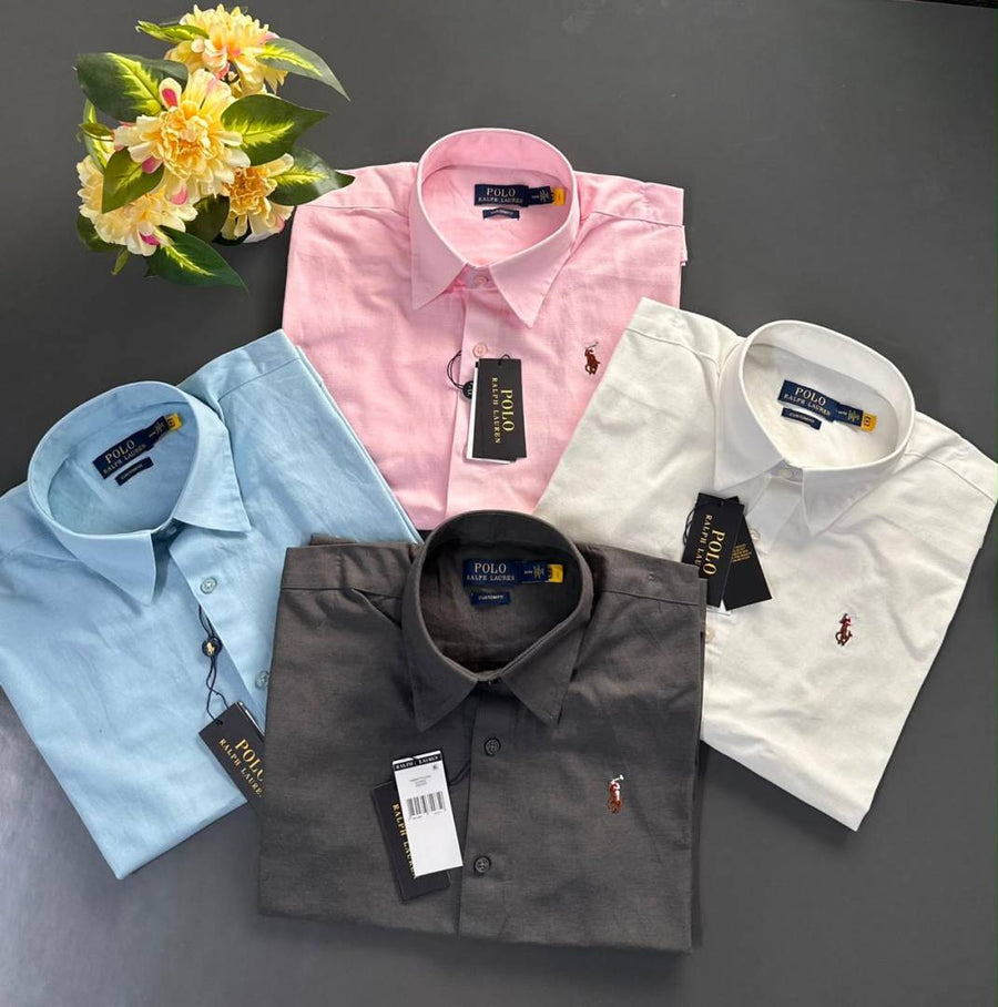 Ralph LAUREN P-OLO IMPORTED STORE ARTICLE SHIRT LINEN FABRIC