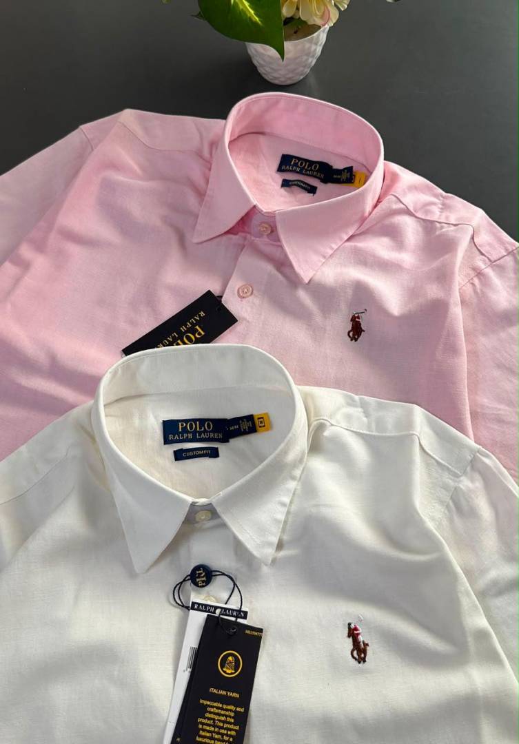 Ralph LAUREN P-OLO IMPORTED STORE ARTICLE SHIRT LINEN FABRIC