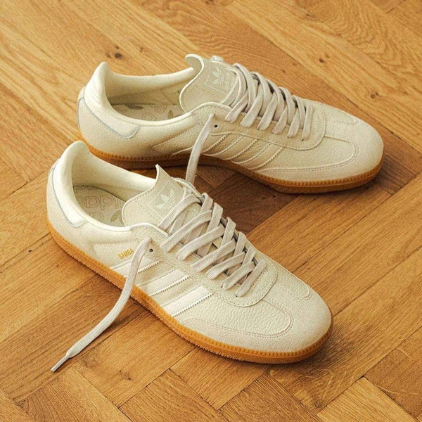 Adidas Samba Beige Aluminum Gum Women Leather Quality