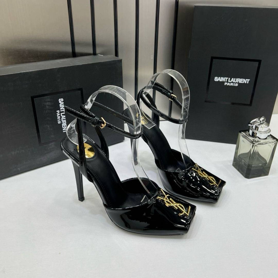 YSL_Saint_Laurent_Opyum_Patent_Leather_Ankle_Strap_High_Heel_Sandals_Black_With_OG_Box_&_Carry_Bag_10056-3_Black