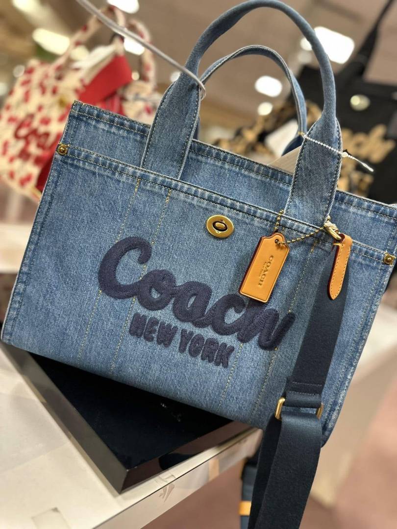 Coach_Denim_Cargo_Tote_Premium_Quality_With_DustCover